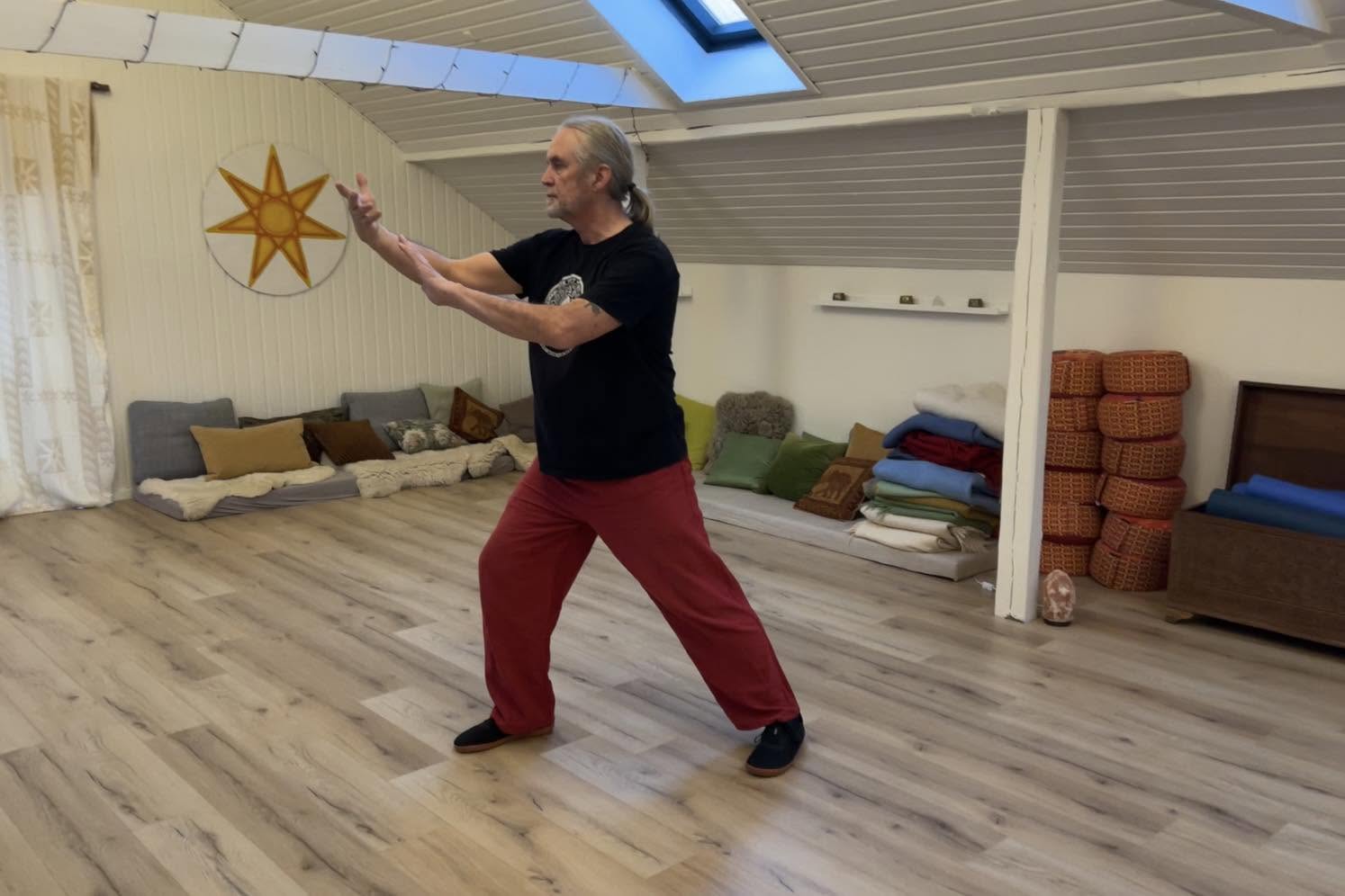 Niels Liengaard øver Tai Chi i StjerneSalen